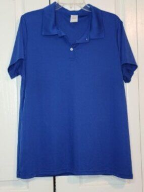 Hanes Cool DRI Polo Womens 2XL Blue Performance Shirt
